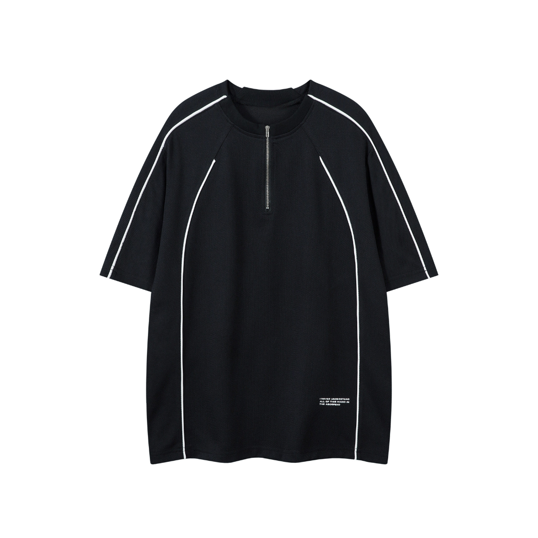 Piped Quarter-Zip Jersey