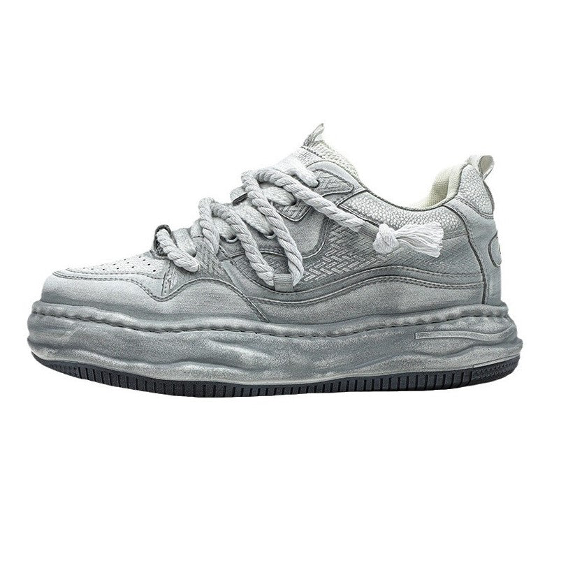 Rebel | White Platform Sneakers - OMYGOODS