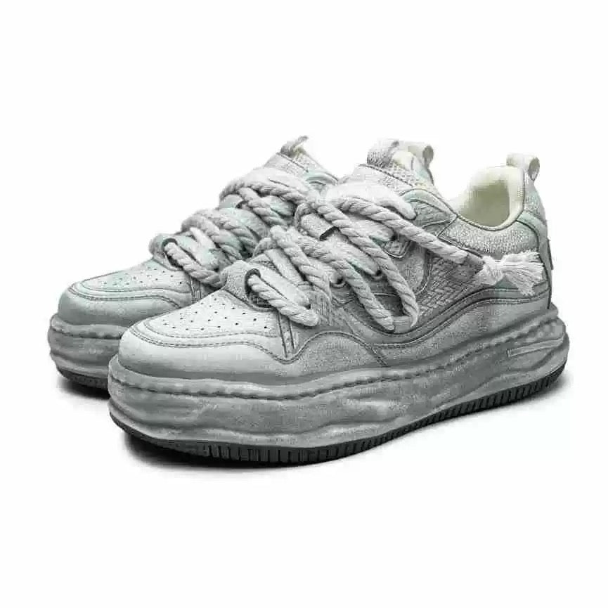 Rebel | White Platform Sneakers - OMYGOODS