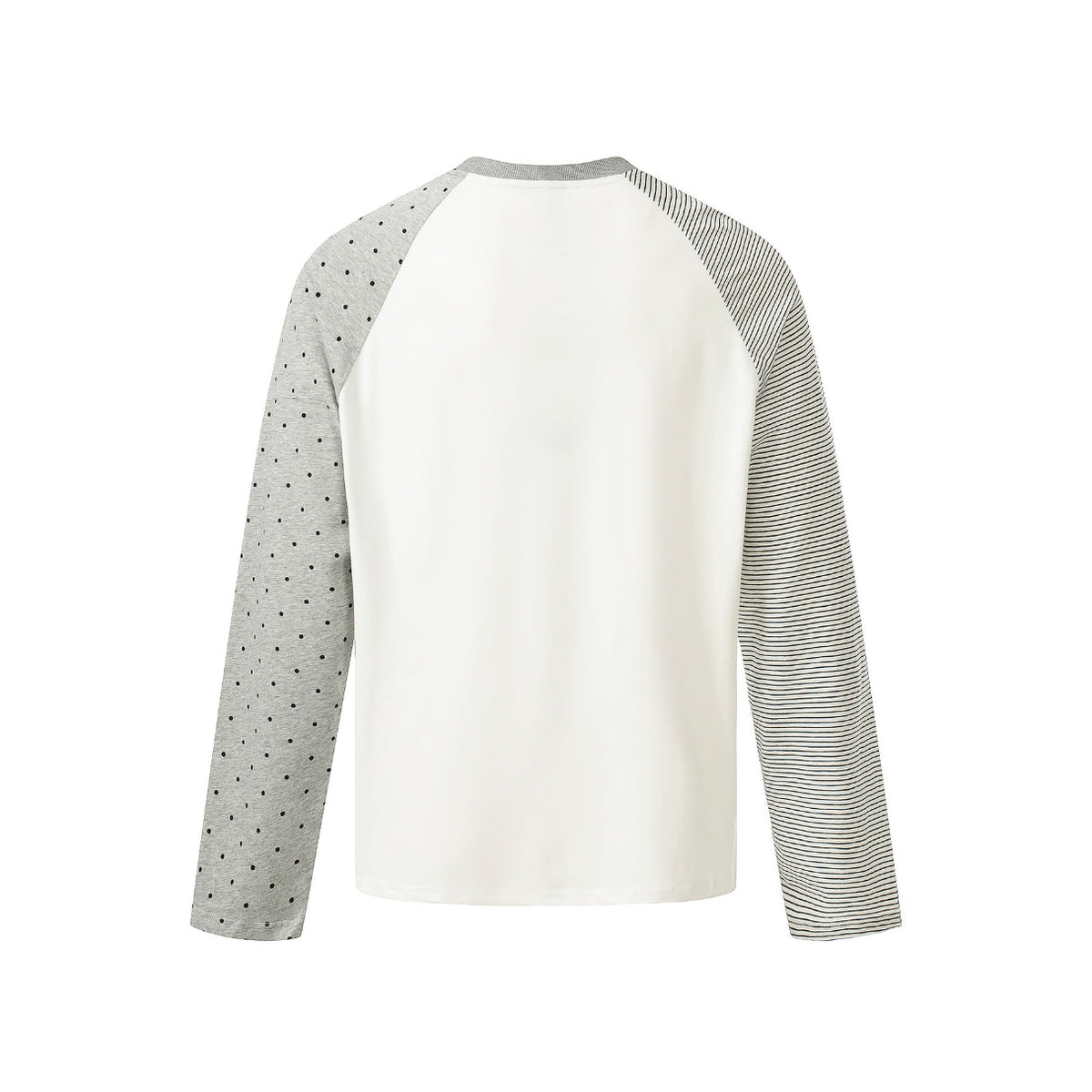 Dual Pattern Raglan Long Sleeve T-shirt