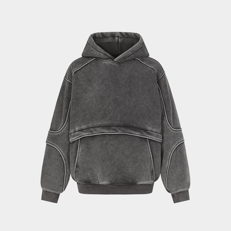 Retro Deconstructed | Patchwork Washed Hoodie - OMYGOODS