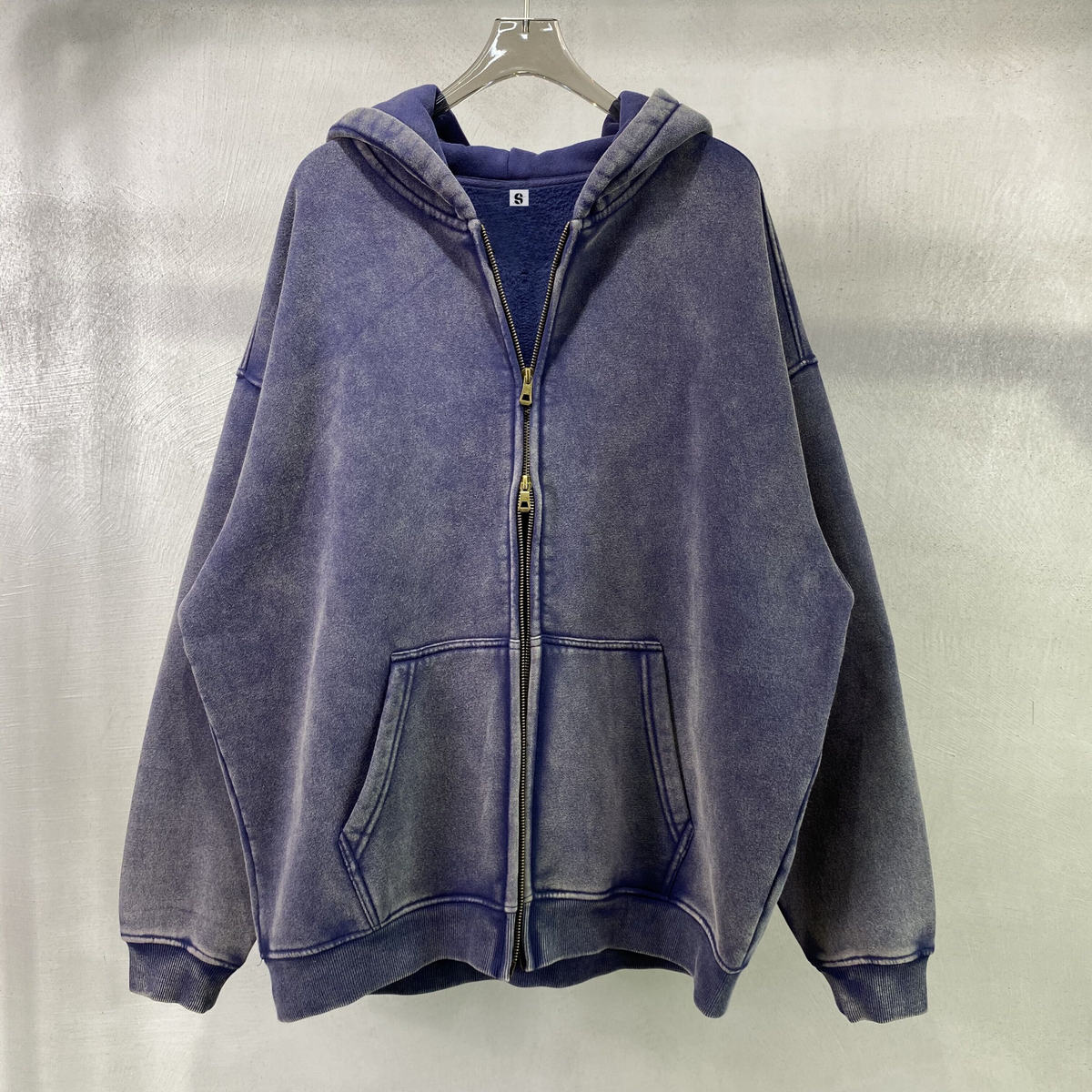 Retro Essence | Washed Oversized Zip-Up Hoodie - OMYGOODS