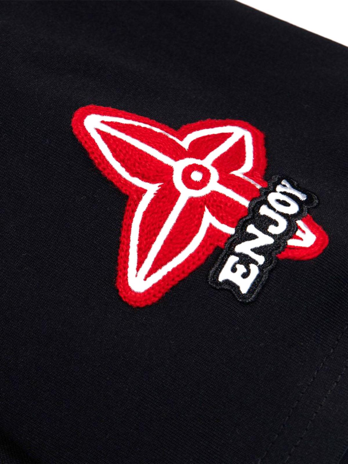 Omygoods Retro Motorcycle Style Heavy Patch Embroidered T-Shirt