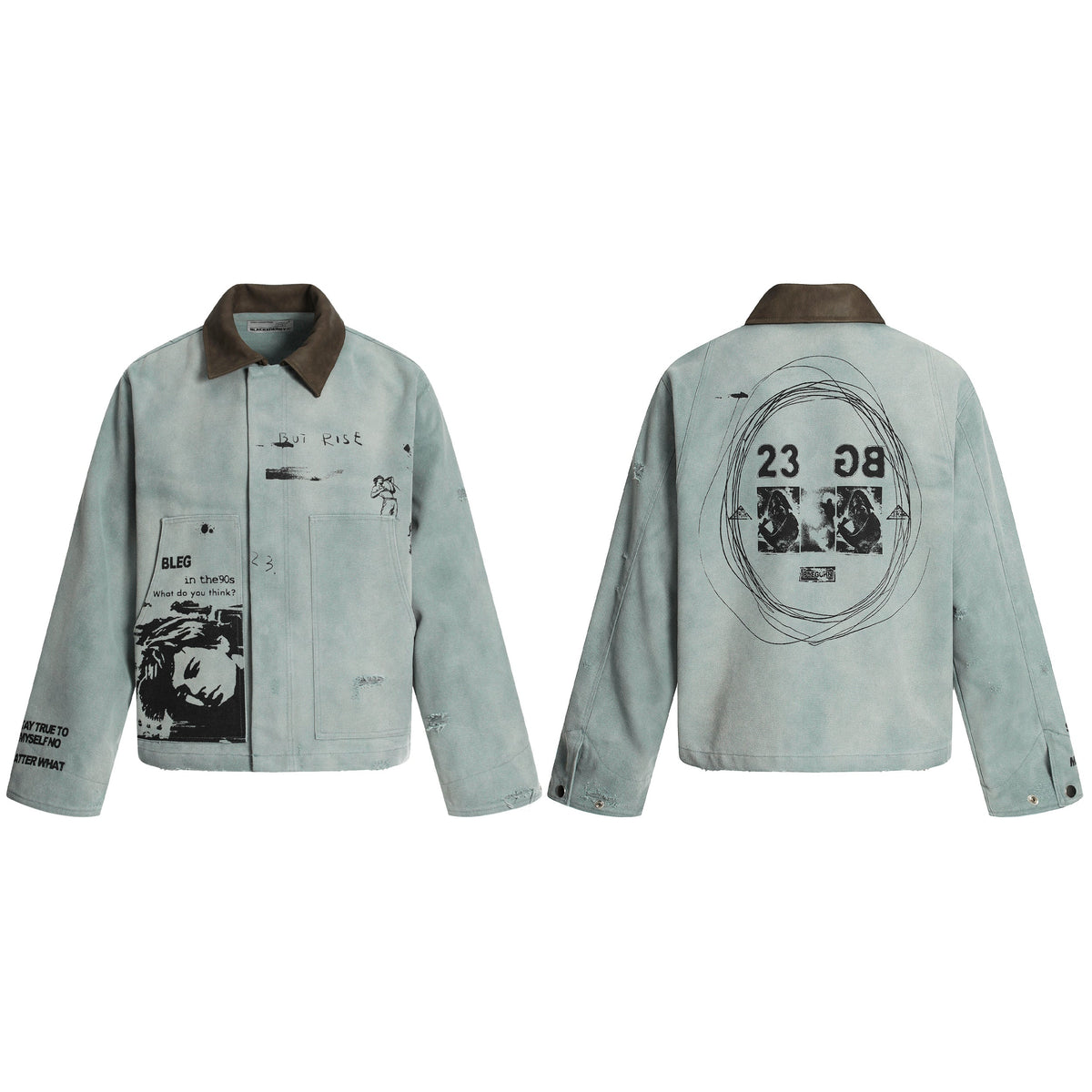 Retro Sketch Print | Detroit Jacket - OMYGOODS