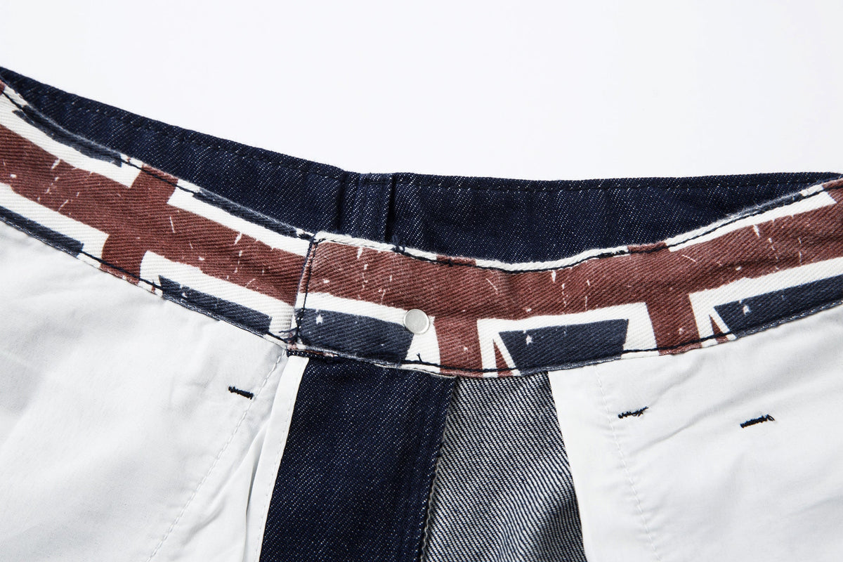 Retro Spliced Streetwear Denim | Y2K Wide Leg Baggy Jeans - OMYGOODS