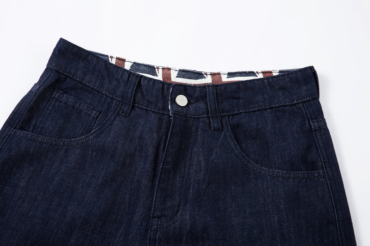 Retro Spliced Streetwear Denim | Y2K Wide Leg Baggy Jeans - OMYGOODS