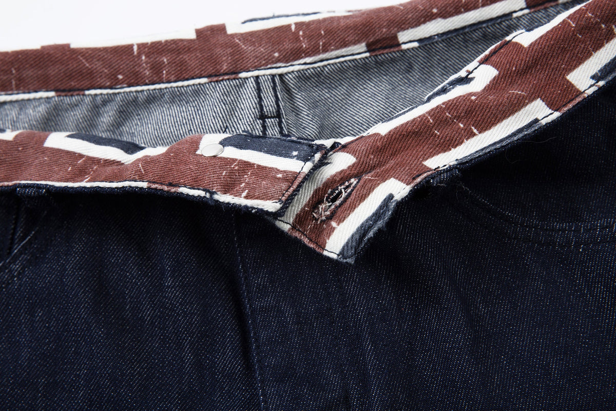 Retro Spliced Streetwear Denim | Y2K Wide Leg Baggy Jeans - OMYGOODS