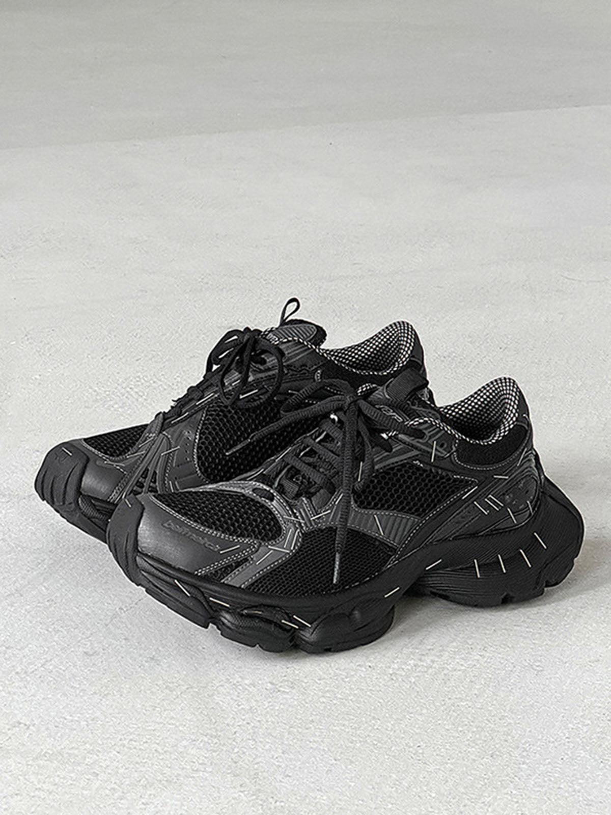 Omygoods Retro Stapler Chunky Sneakers