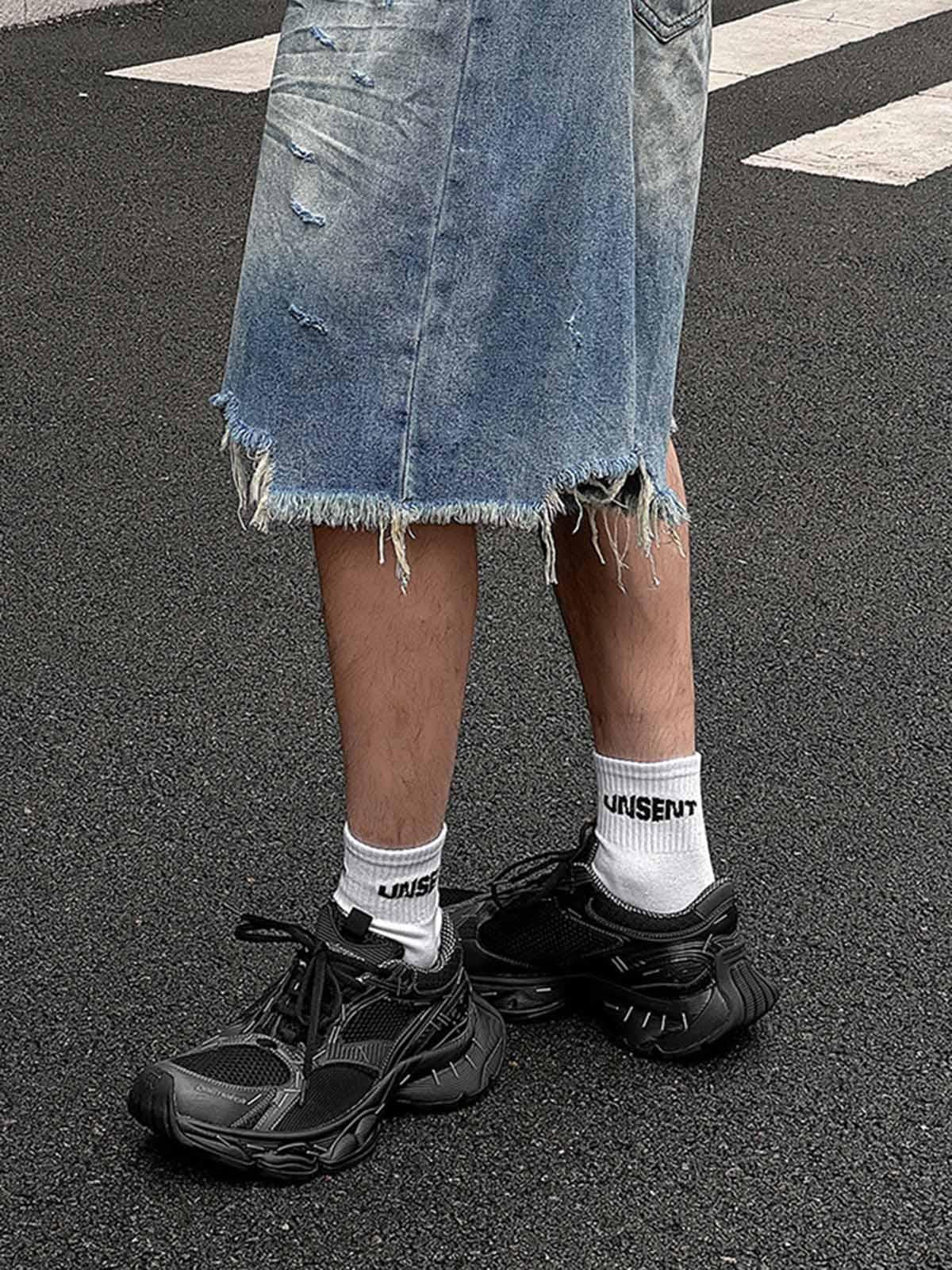 Omygoods Retro Stapler Chunky Sneakers