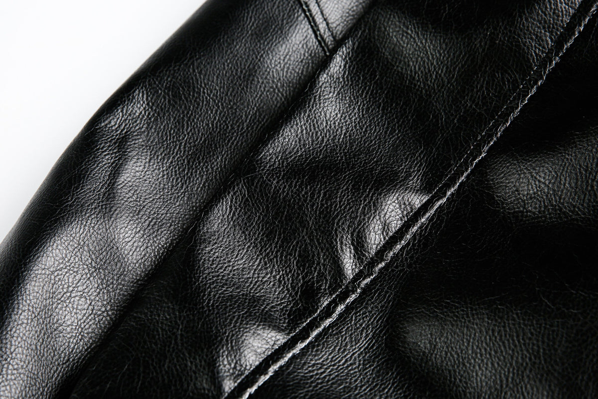 Retro Streetwear Outerwear | Vintage Leather Bomber Jacket - OMYGOODS