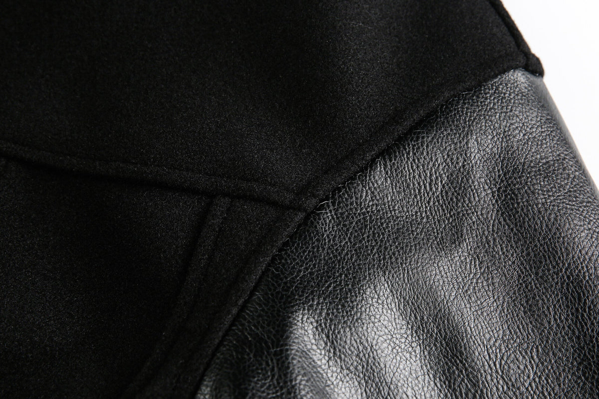 Retro Streetwear Outerwear | Vintage Leather Bomber Jacket - OMYGOODS