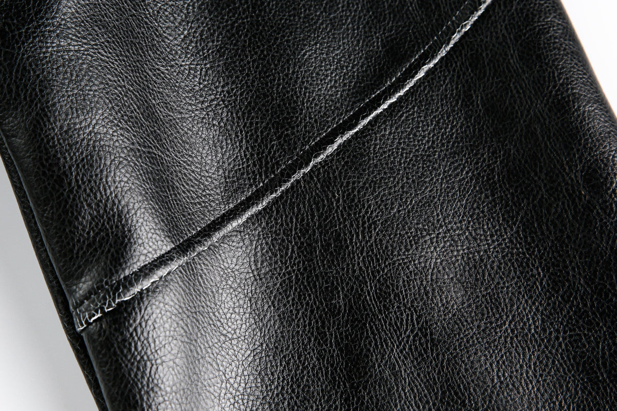 Retro Streetwear Outerwear | Vintage Leather Bomber Jacket - OMYGOODS