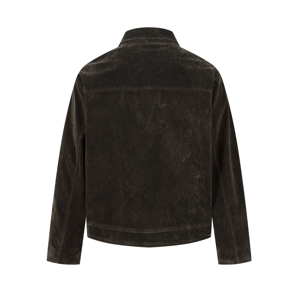 Retro Unique Metal Button Lapel Suede Bomber Jacket - OMYGOODS