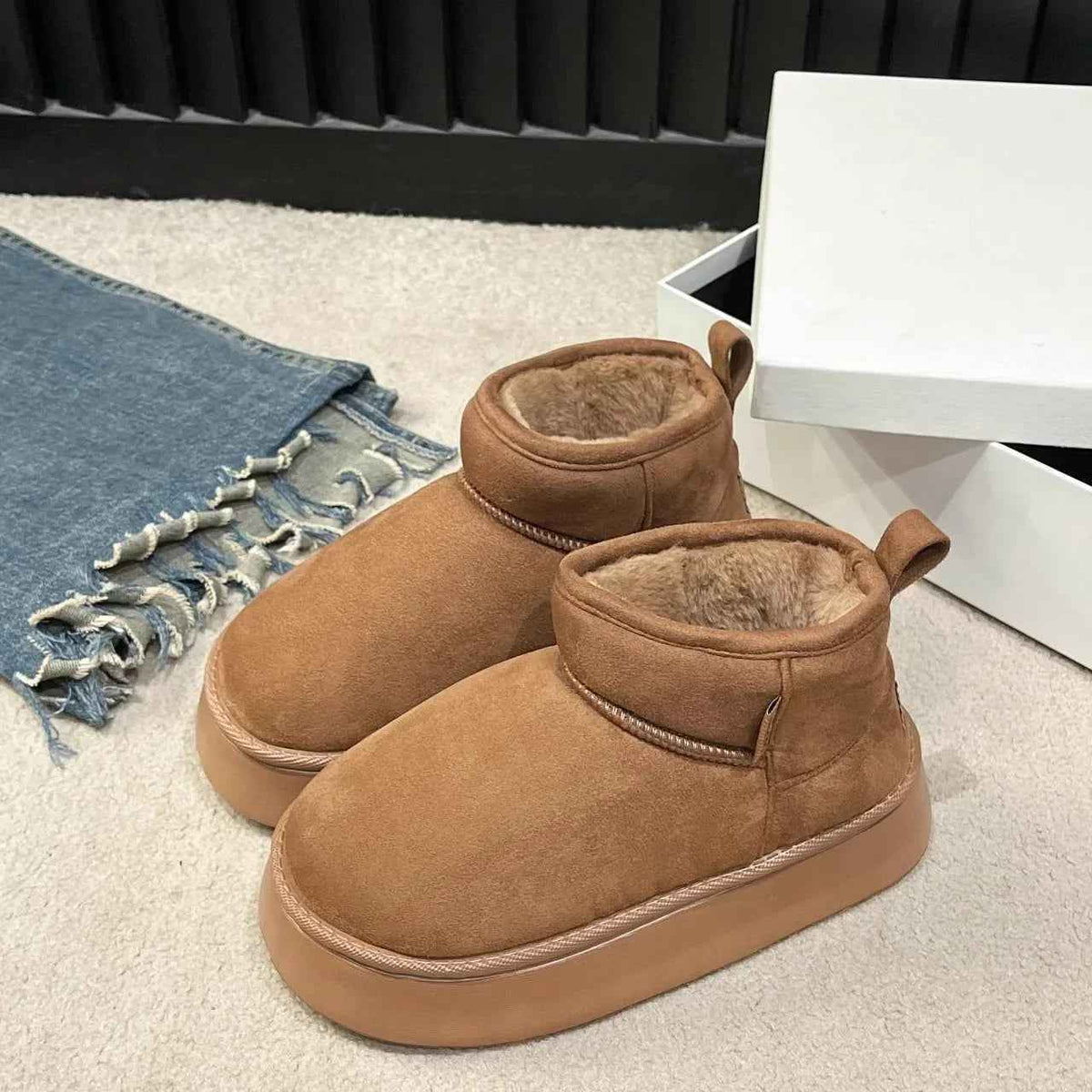 Retro Versatile Fashion Cotton Shoes Women's Anti slip Snow Shoes