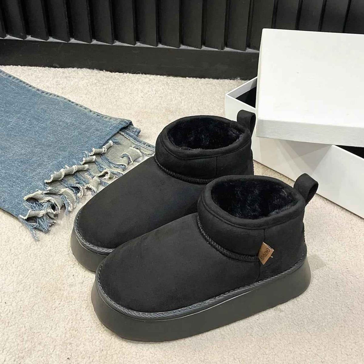 Retro Versatile Fashion Cotton Shoes Women's Anti slip Snow Shoes