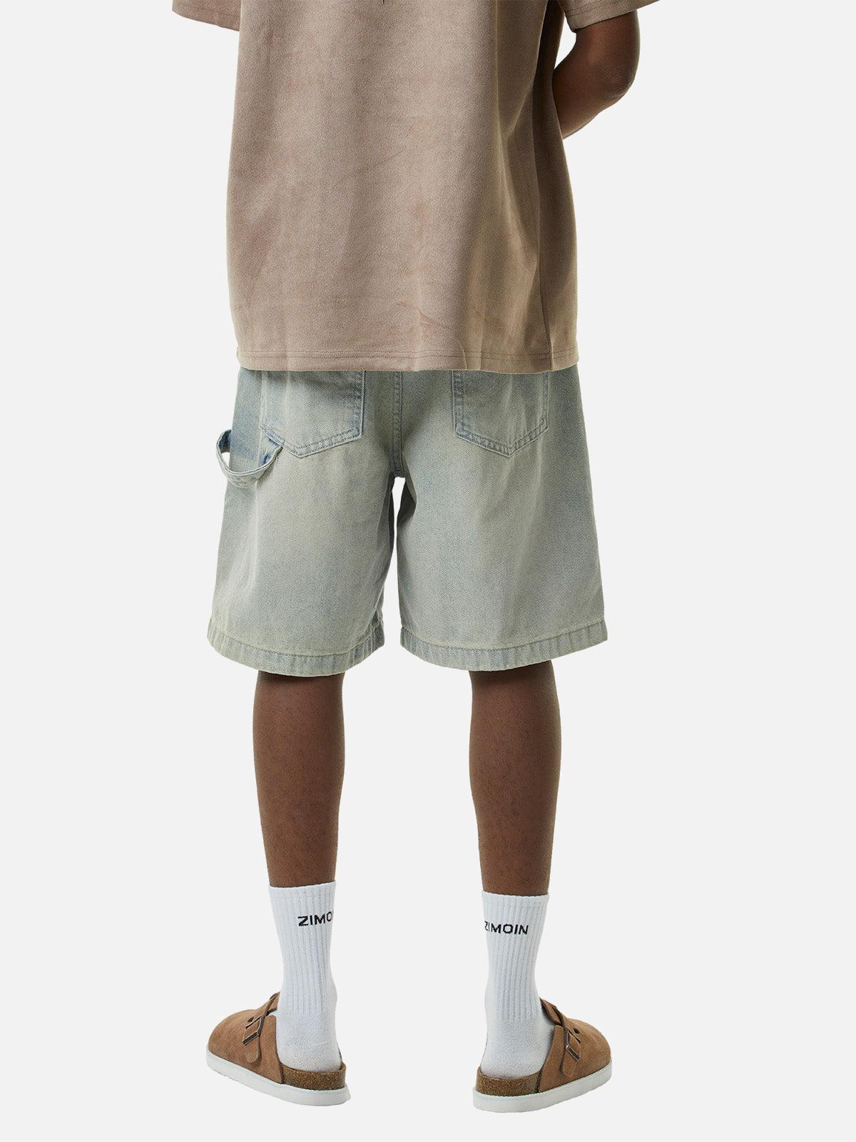 Omygoods Retro Washed Hip-Hop Shorts