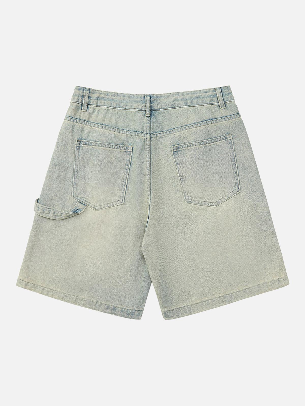 Omygoods Retro Washed Hip-Hop Shorts
