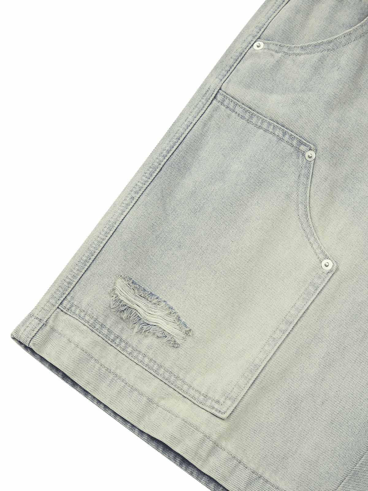 Omygoods Retro Washed Hip-Hop Shorts