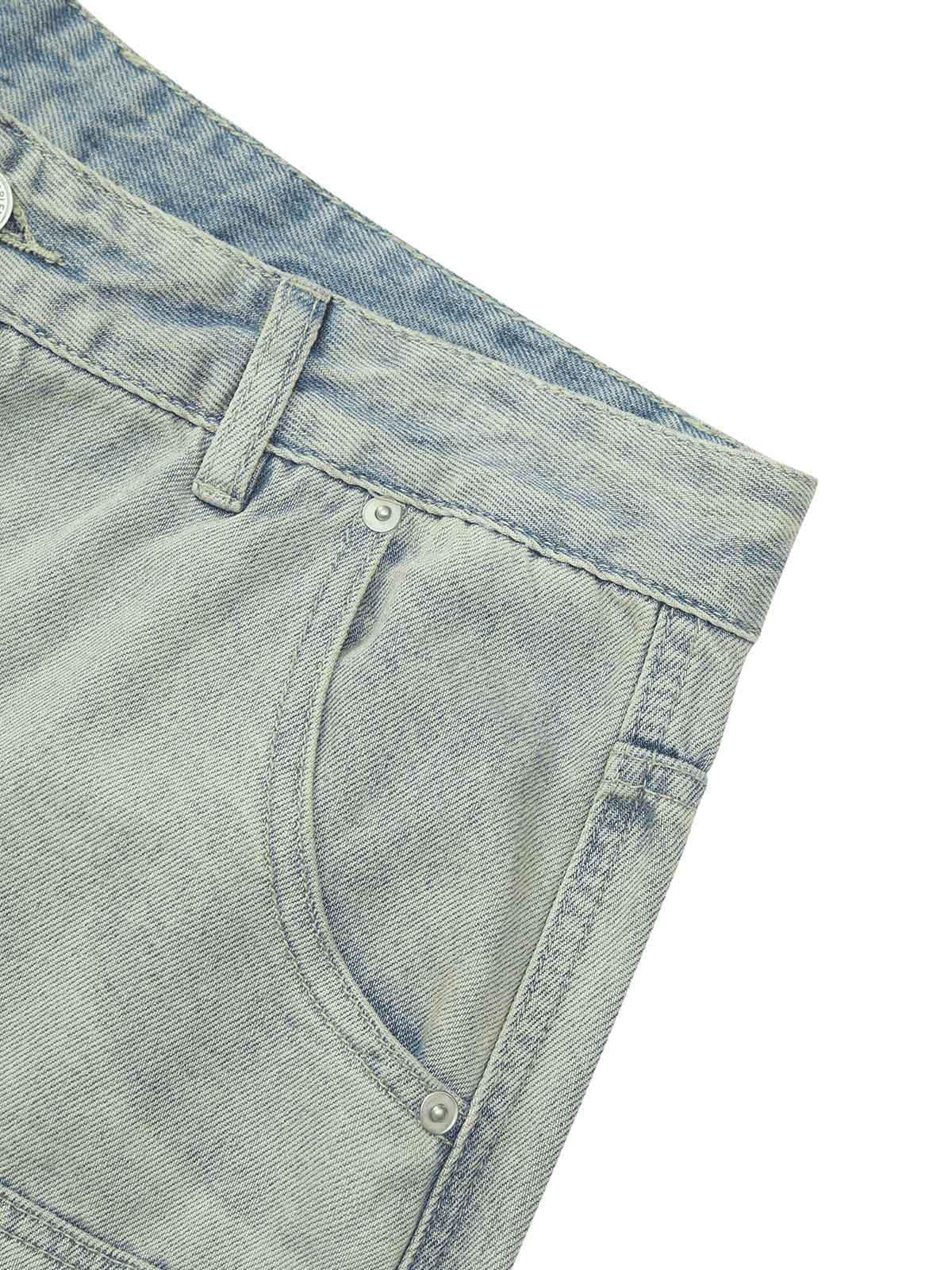 Omygoods Retro Washed Hip-Hop Shorts