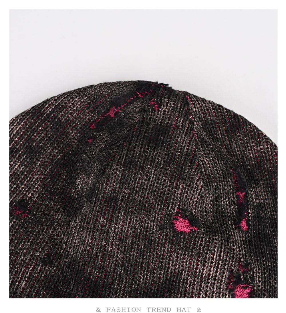 Retro Wasteland Style Distressed Knit | Hanging Charm Beanie - OMYGOODS