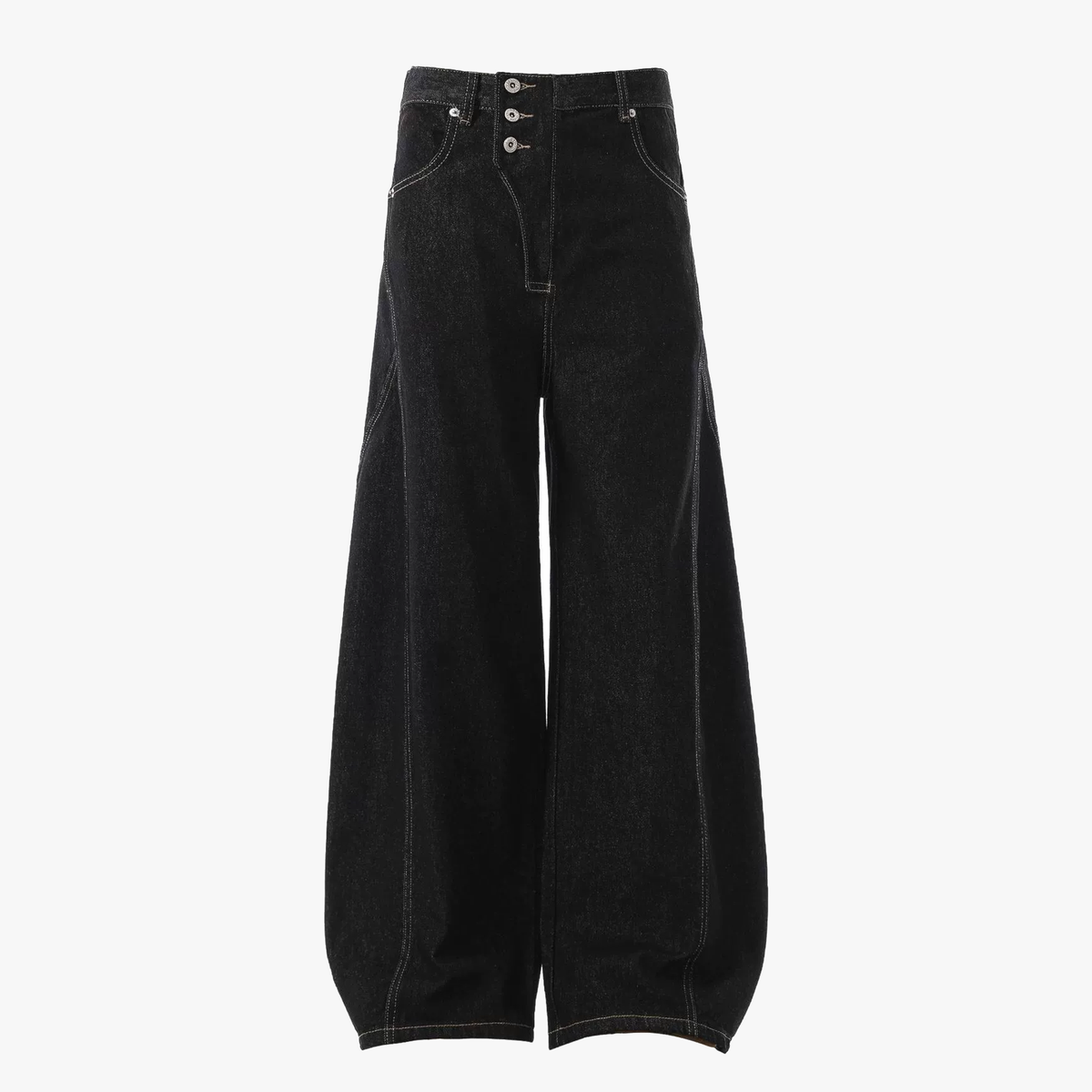 Reverse-Stitched Multi-Button Jeans - OMYGOODS