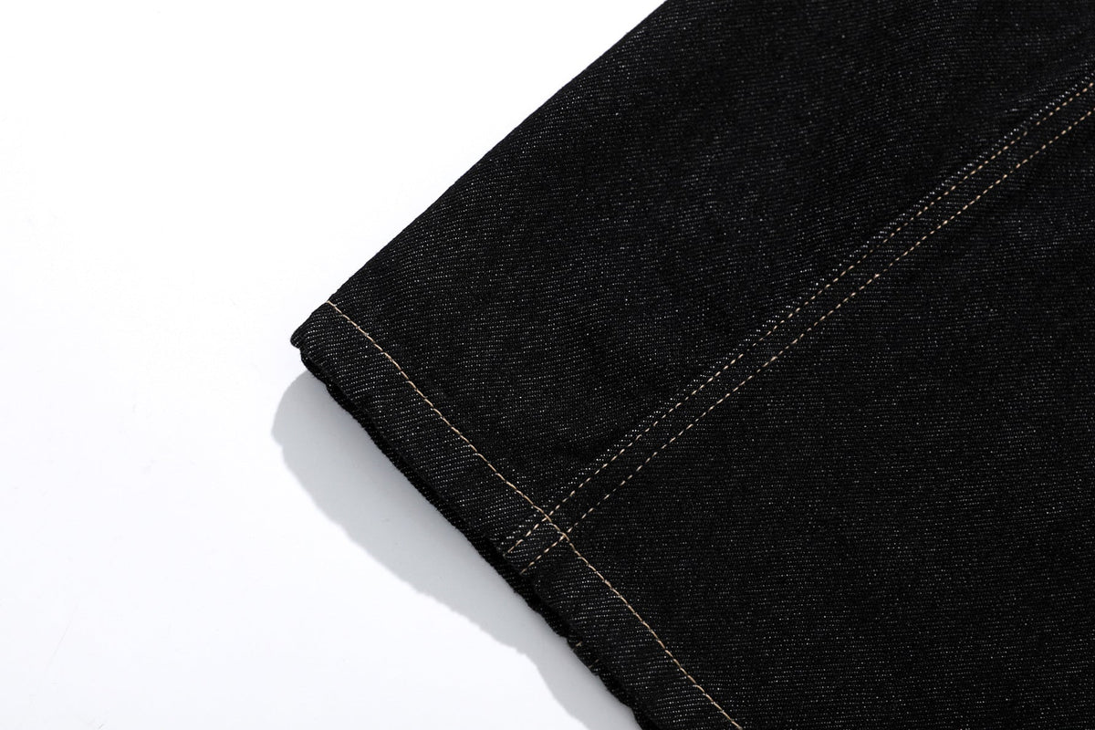 Reverse-Stitched Multi-Button Jeans - OMYGOODS