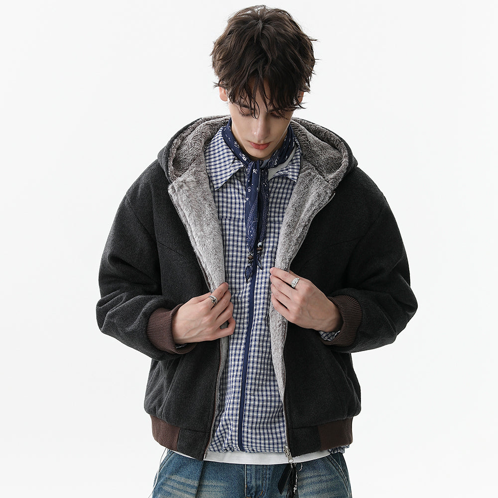 Reversible Plush | Hooded Winter Jacket - OMYGOODS