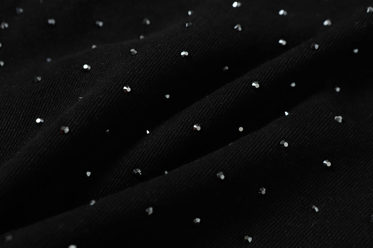 Rhinestone Frayed | Denim Shorts - OMYGOODS
