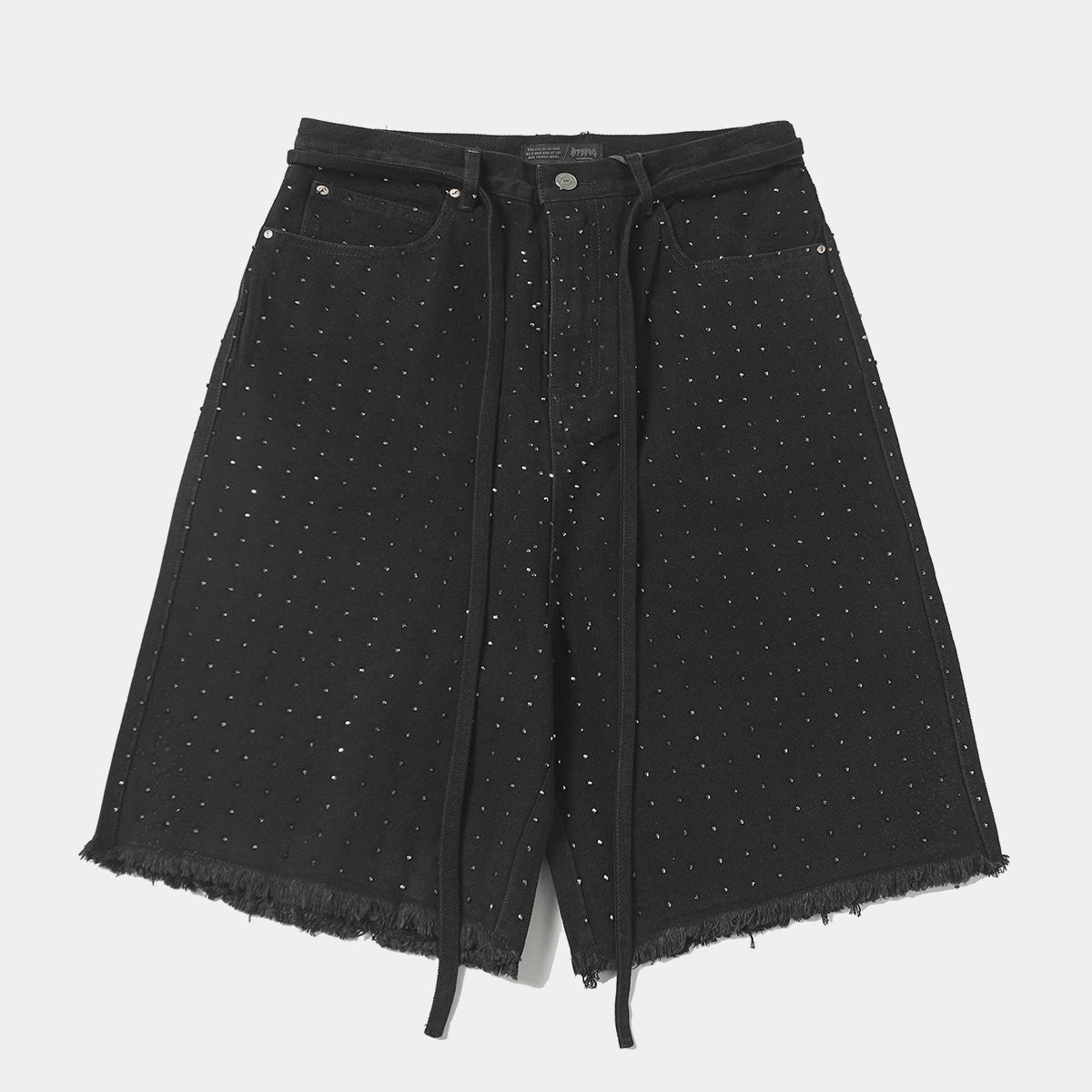 Rhinestone Frayed | Denim Shorts - OMYGOODS