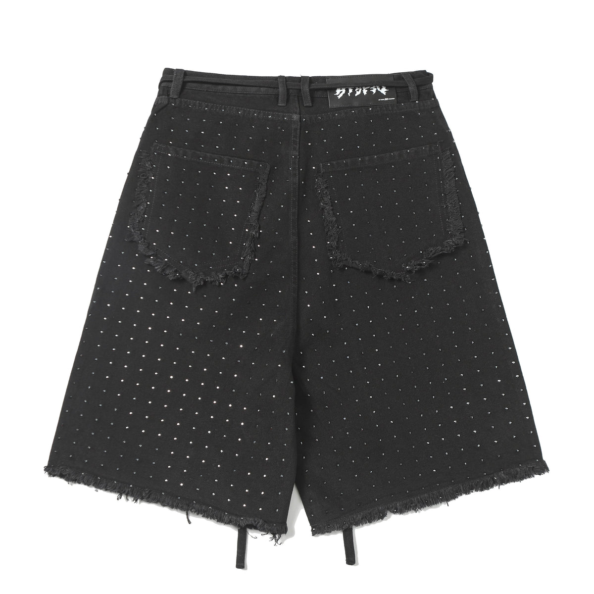 Rhinestone Frayed | Denim Shorts - OMYGOODS