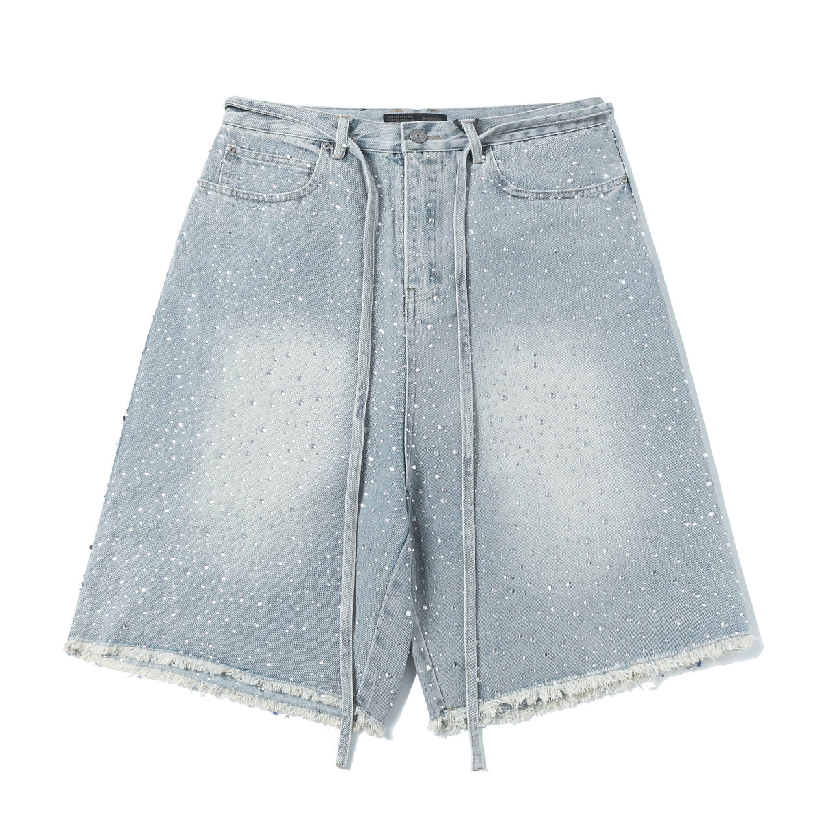 Rhinestone Frayed | Denim Shorts - OMYGOODS