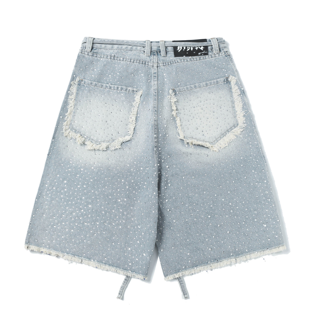 Rhinestone Frayed | Denim Shorts - OMYGOODS