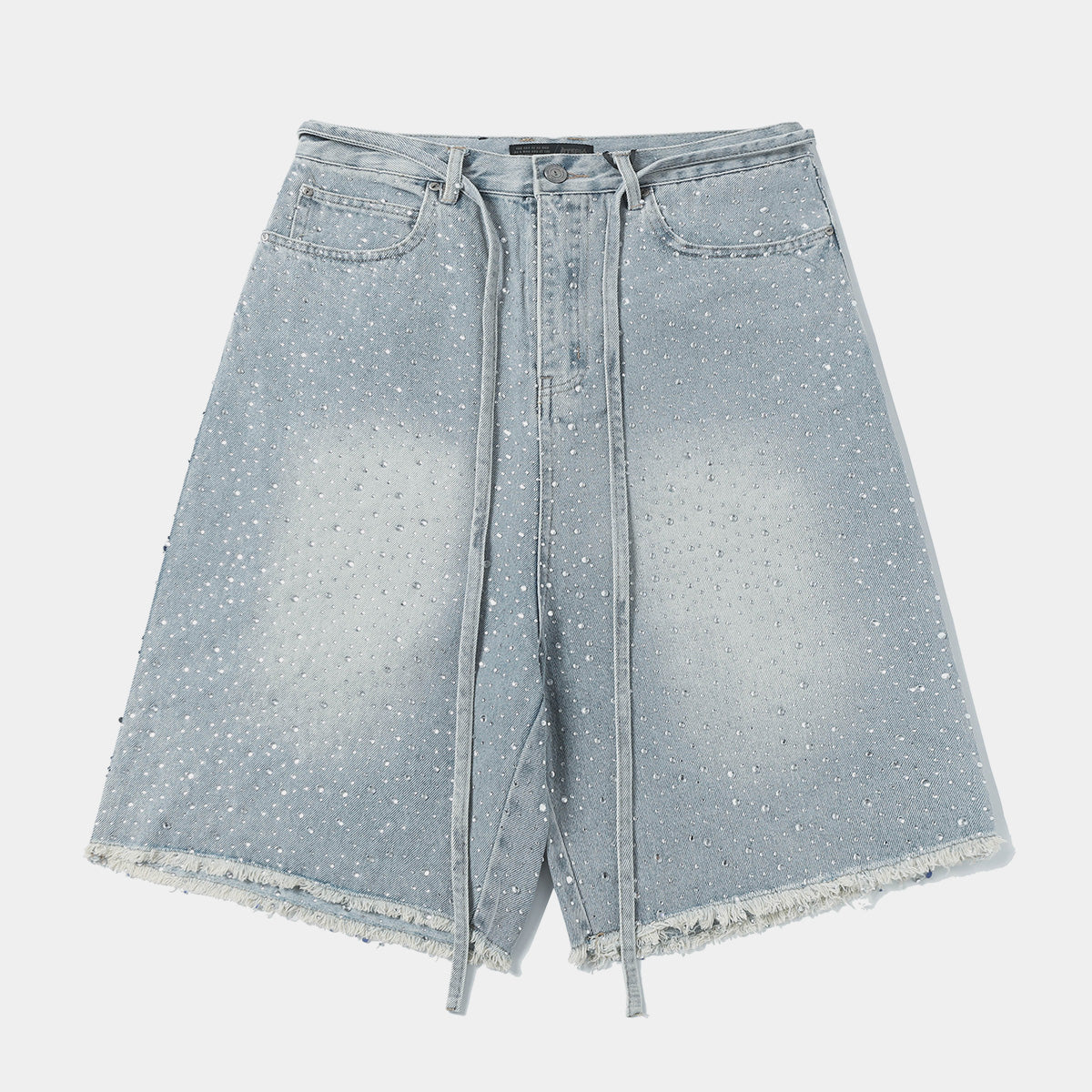 Rhinestone Frayed | Denim Shorts - OMYGOODS
