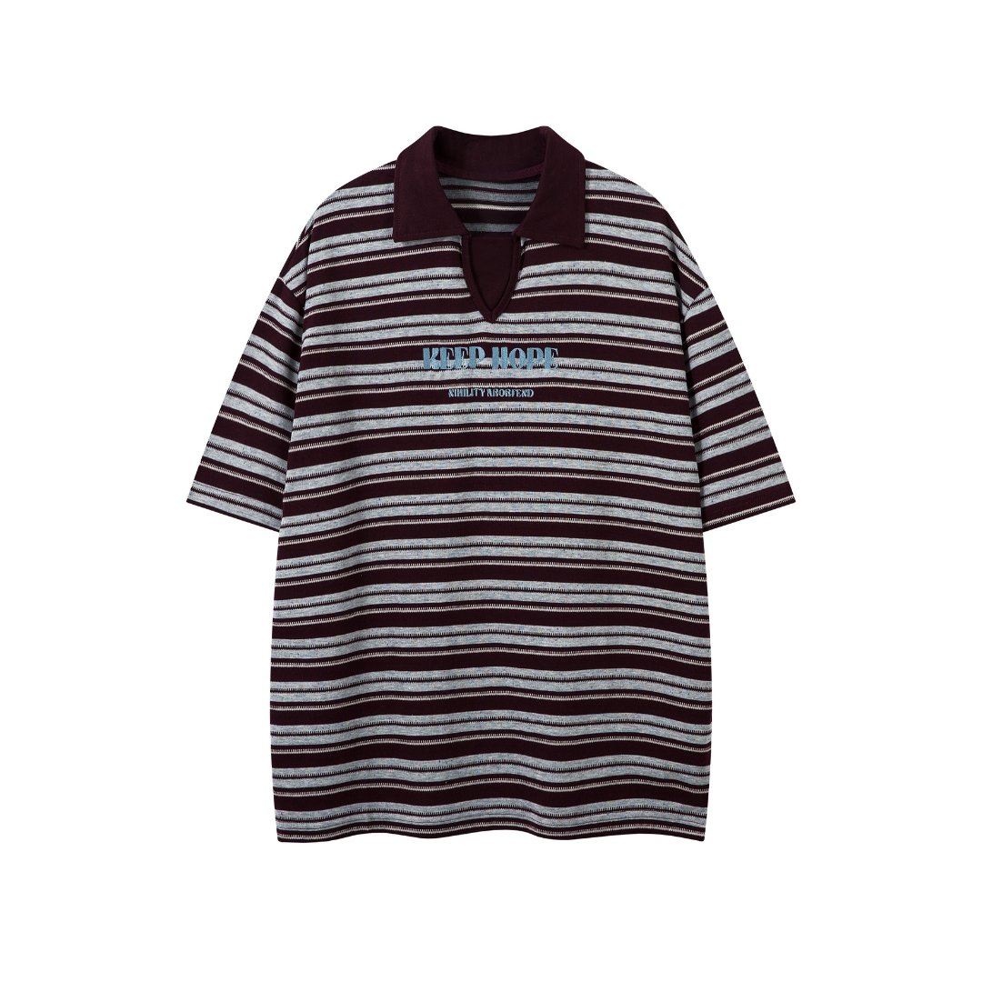 Keep Hope Stripe Polo T-shirt