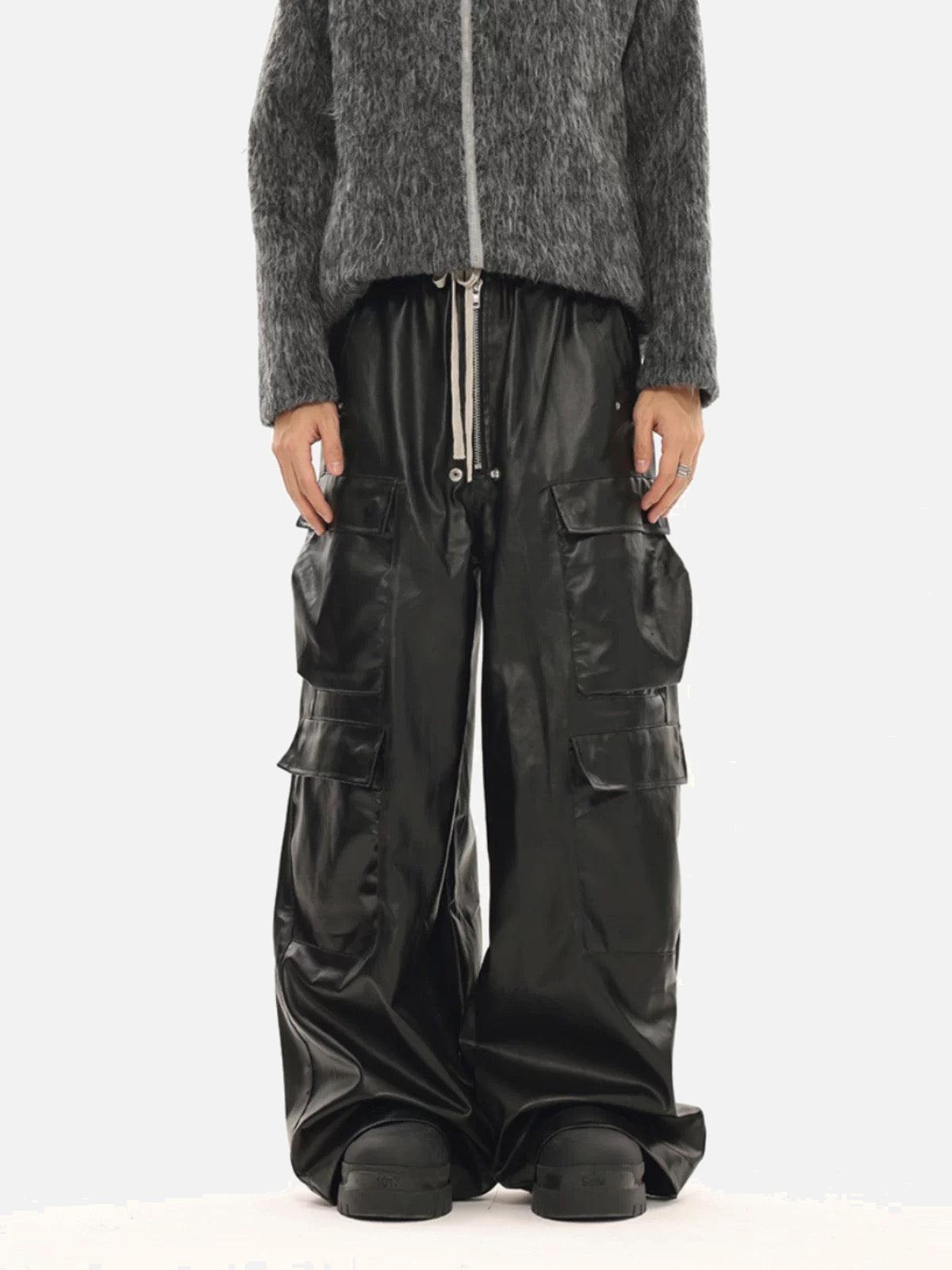 Omygoods RO-Style Multi-Pocket matte coated overalls