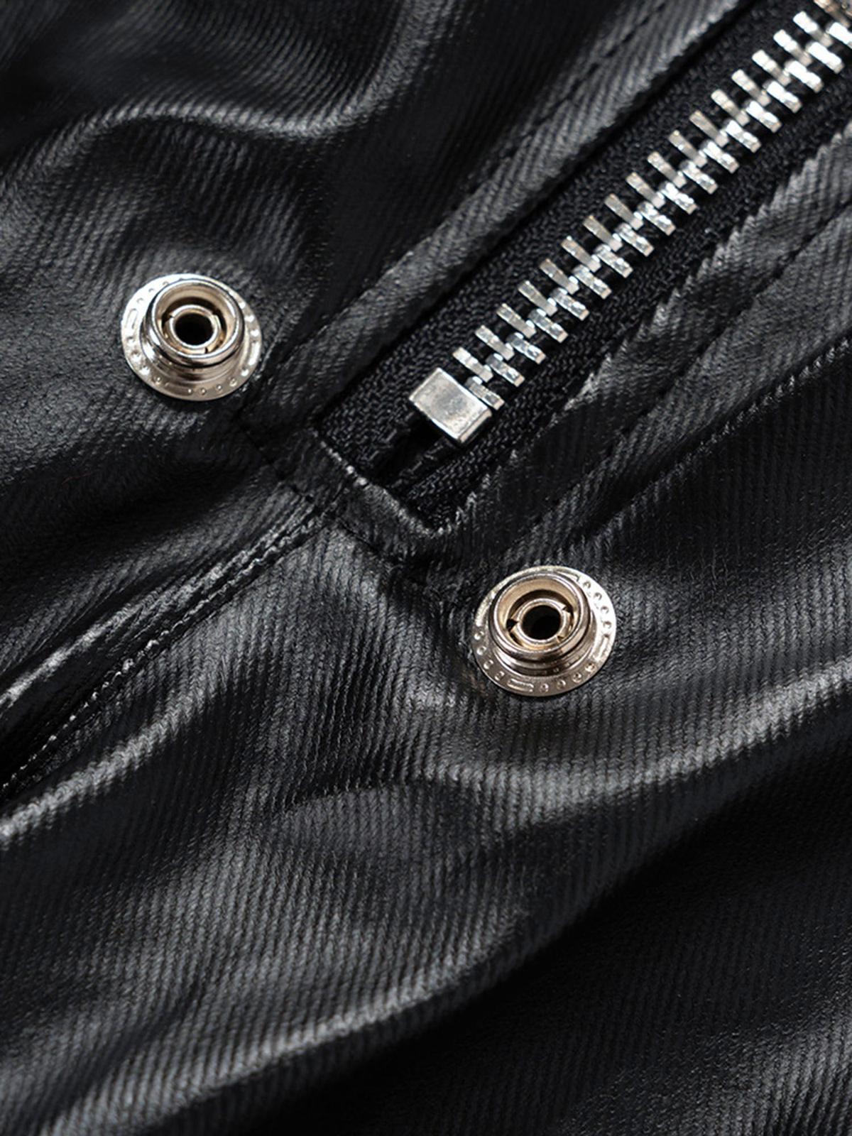 Omygoods RO-Style Multi-Pocket matte coated overalls
