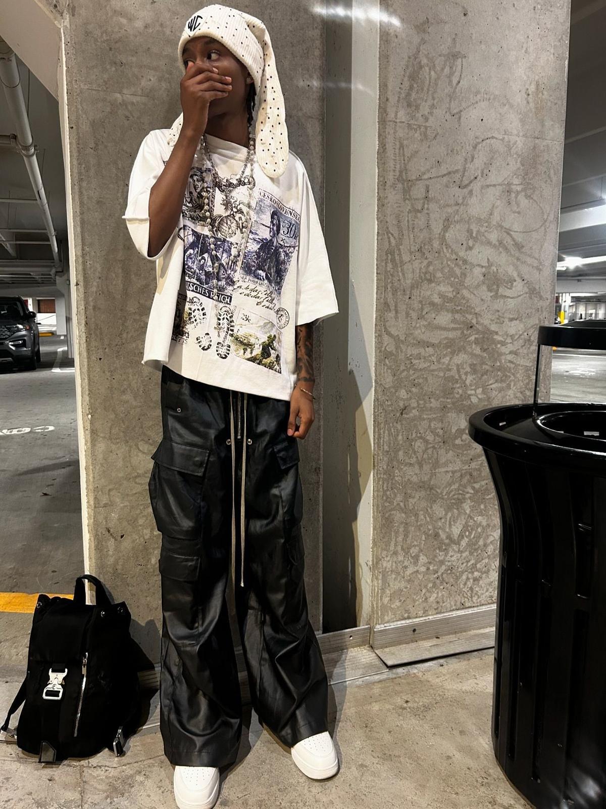 Omygoods RO-Style Multi-Pocket matte coated overalls