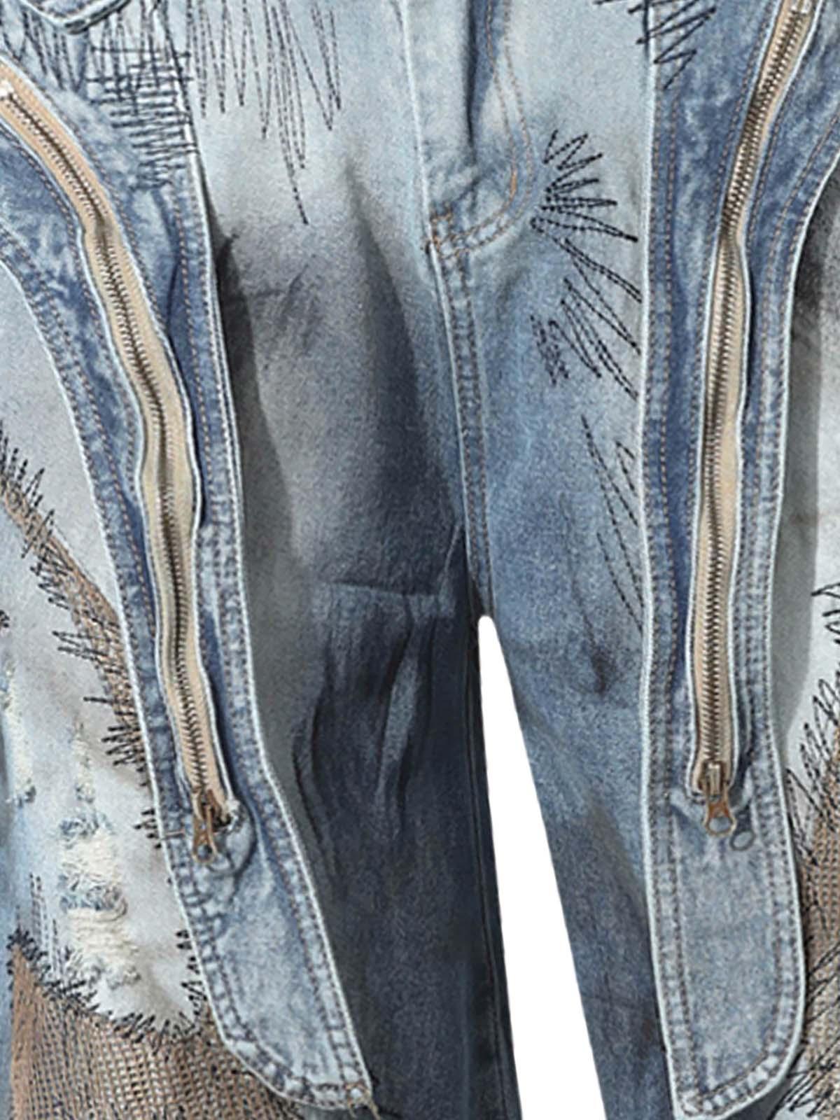 Omygoods RO Style Washed Barrel Jeans