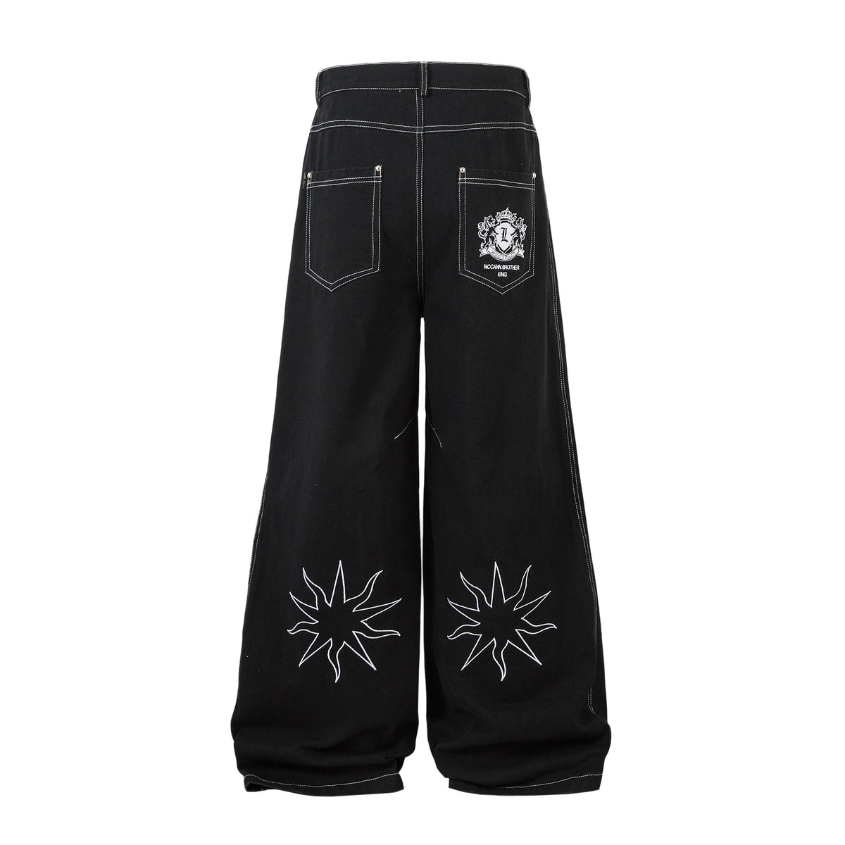 Royal Sigil Embroidery | Denim Jeans - OMYGOODS