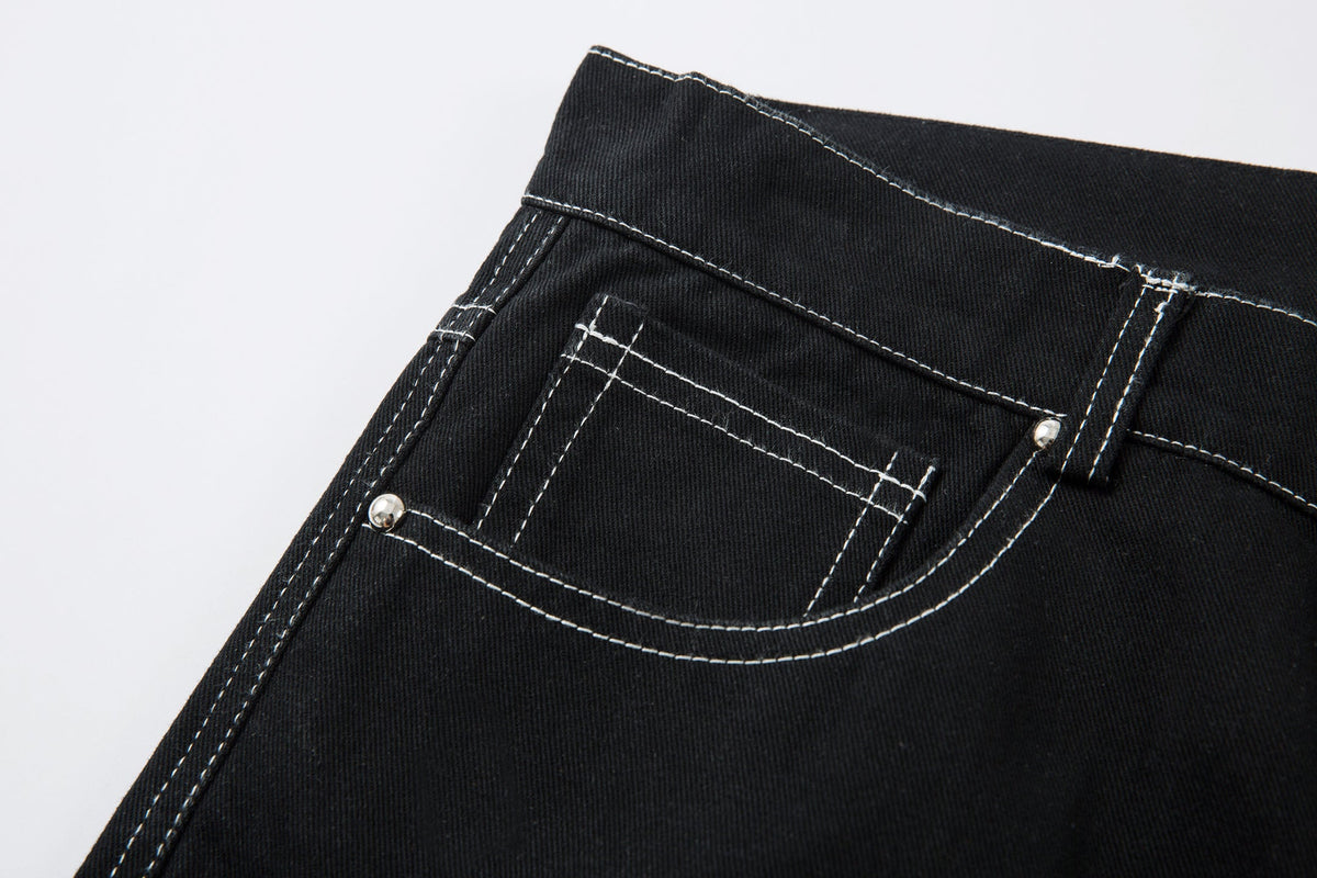 Royal Sigil Embroidery | Denim Jeans - OMYGOODS