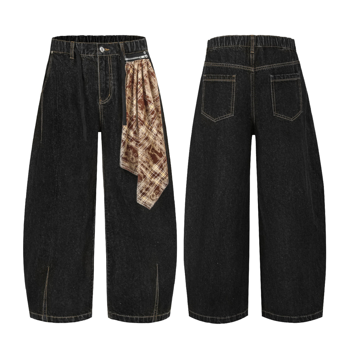 Scarf Detail | Denim Jeans - OMYGOODS