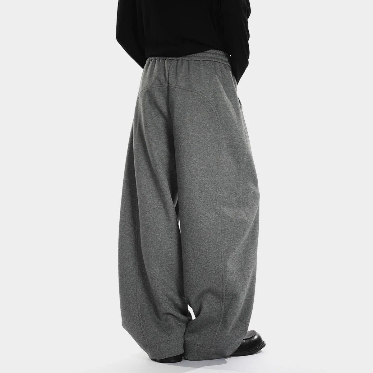 Heather Panelled Barrel Sweatpants
