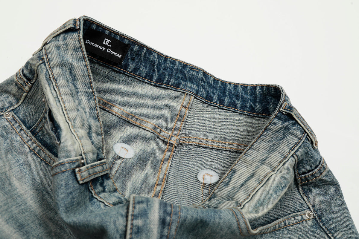 Sky Fade | Soft-Wash Wide Jeans - OMYGOODS