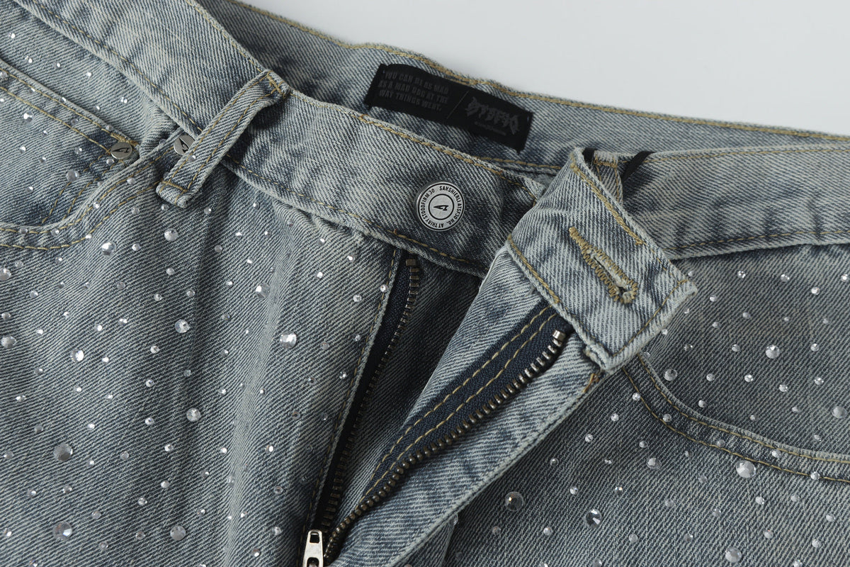 Sparkling Rhinestone | Denim jeans - OMYGOODS