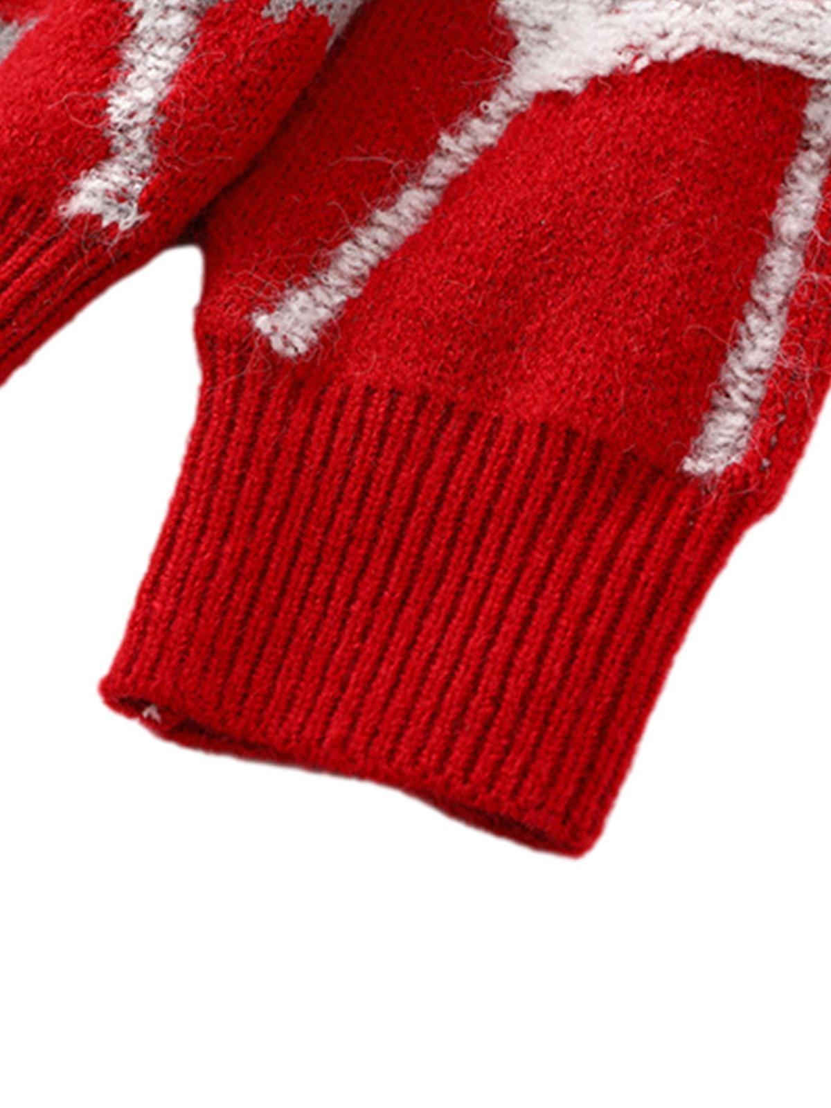 Omygoods Spider Knit Crew Neck Sweater