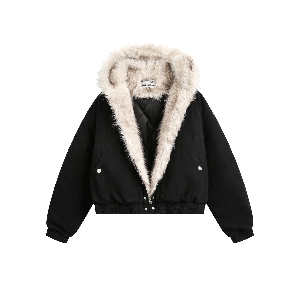 Spliced Fur | Hooded Quilted Jacket - OMYGOODS