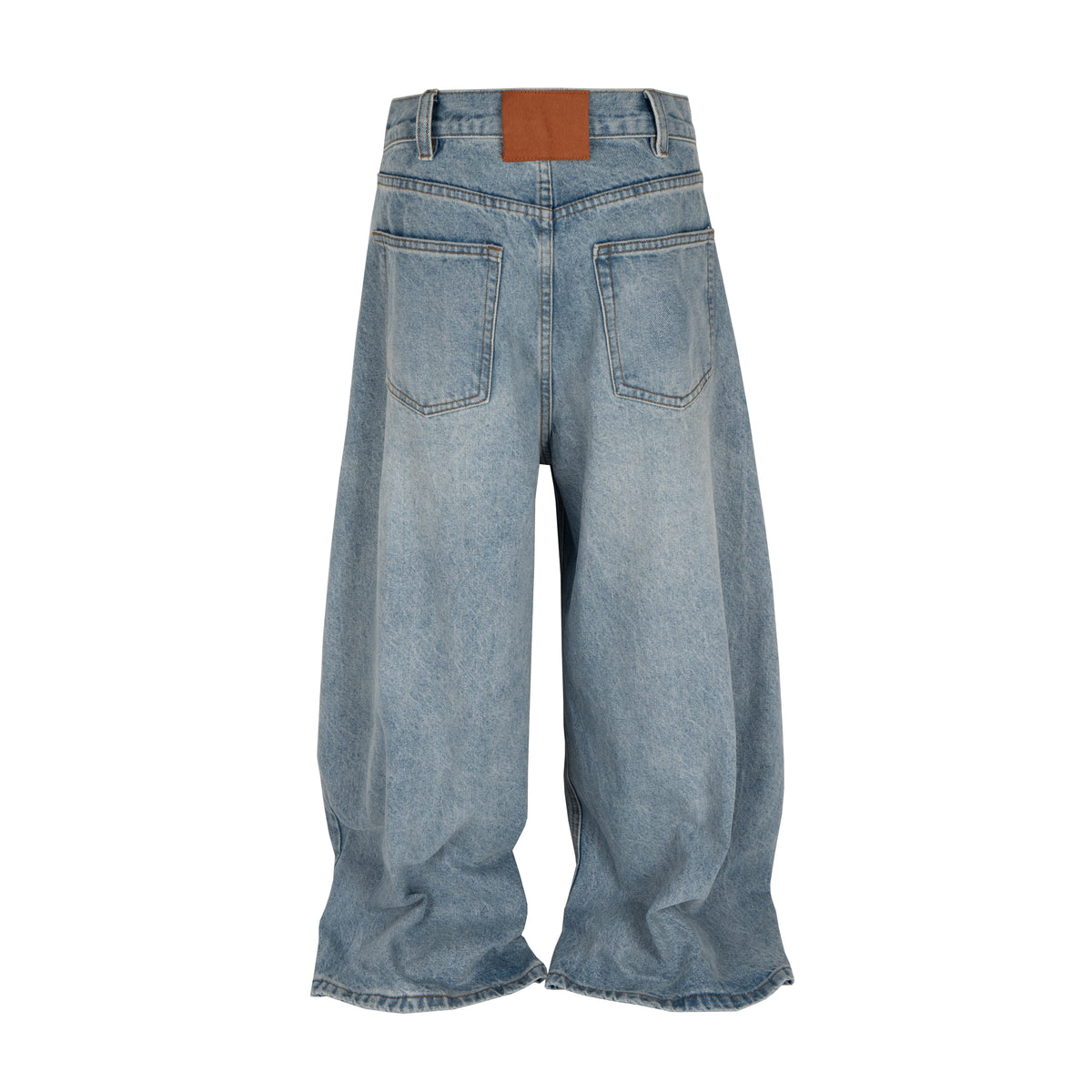 Stacked Washed Blue | Wide Jeans - OMYGOODS