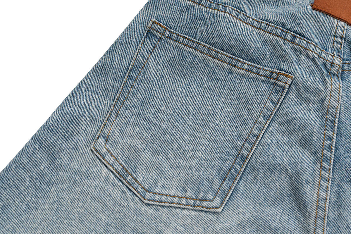 Stacked Washed Blue | Wide Jeans - OMYGOODS
