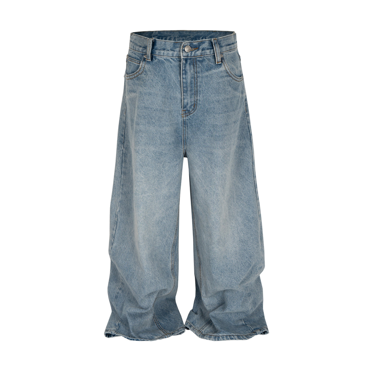 Stacked Washed Blue | Wide Jeans - OMYGOODS