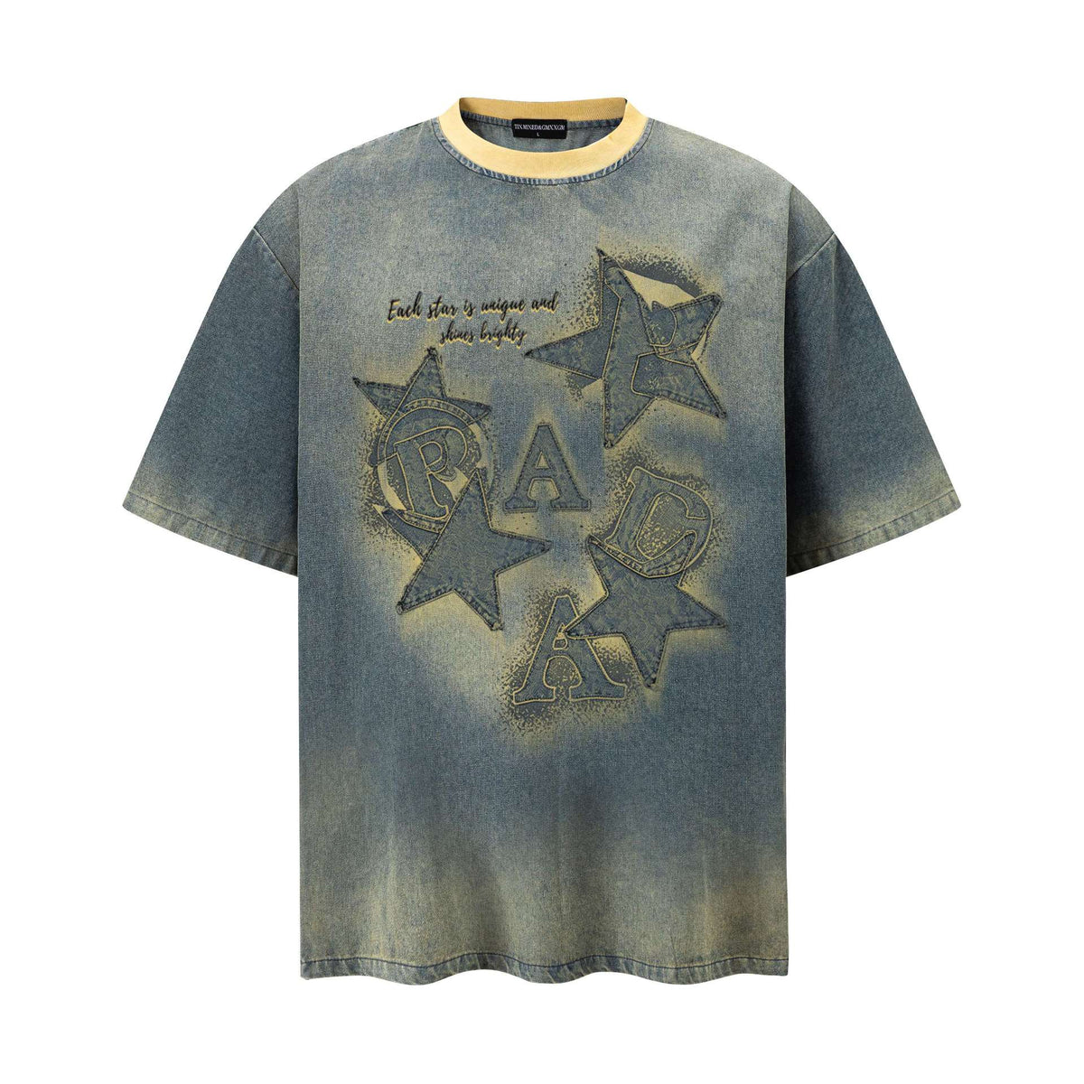 Star letters make old short sleeves - OMYGOODS